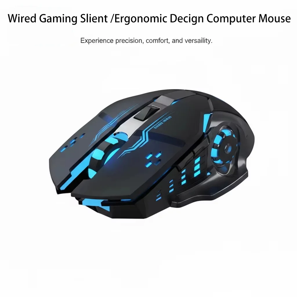 2.4G Wireless/Wired RGB Backlit Mechanical Feel Mouse DPI Adjustable Ergonomic Rechargeable Gaming Mouse For PC Computer Laptop