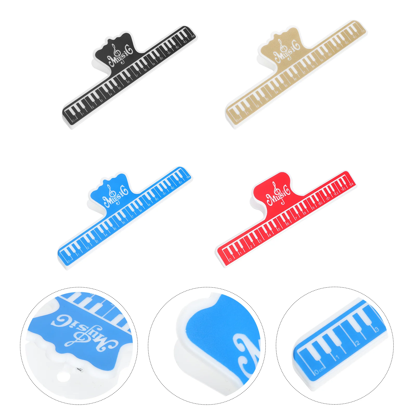 4 Pcs Sheet Music Clip Metal Score Piano Performance Supply Page Fixing Tool Accessories Folder Portable