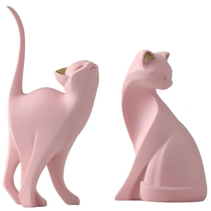 

Resin Couples Cat Statues for Home Decorations Animal Figurine European Creative Wedding Gift Decorative Home Decor Sculpture