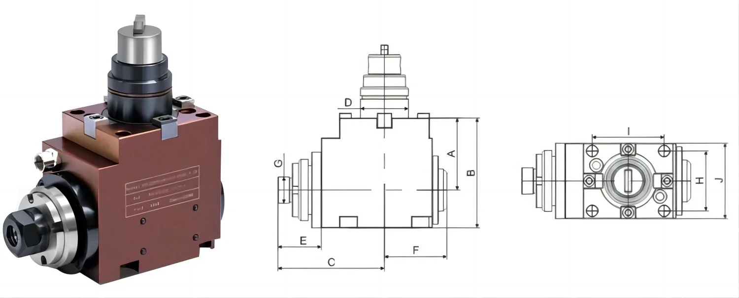 High-performance 90-degree fast feed turret for lathes with electric tool holders