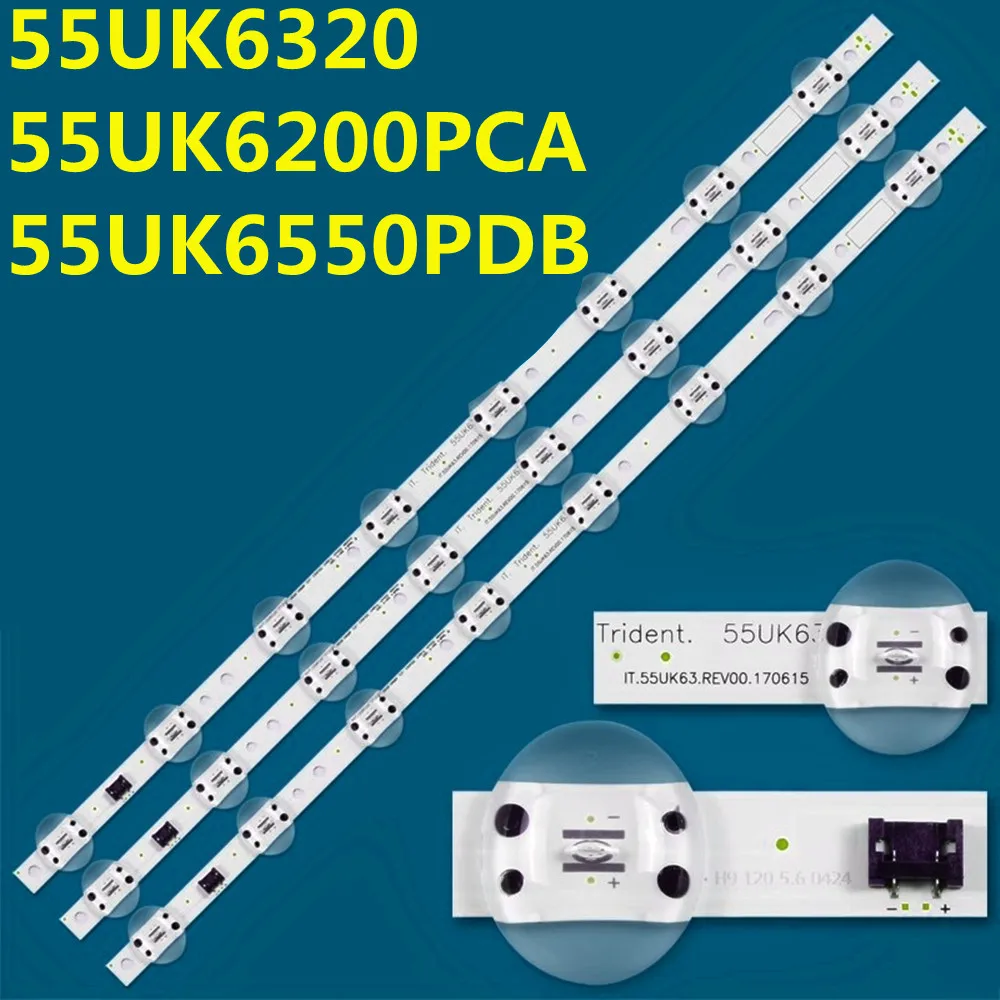 10kit LED Backlight Strip SSC_55UK63_8LED_SVL550AS48AT 55UK6200PCA 55UK6300PTE 55UK6320PWE 55UK6360PSF 55UK6400PLF