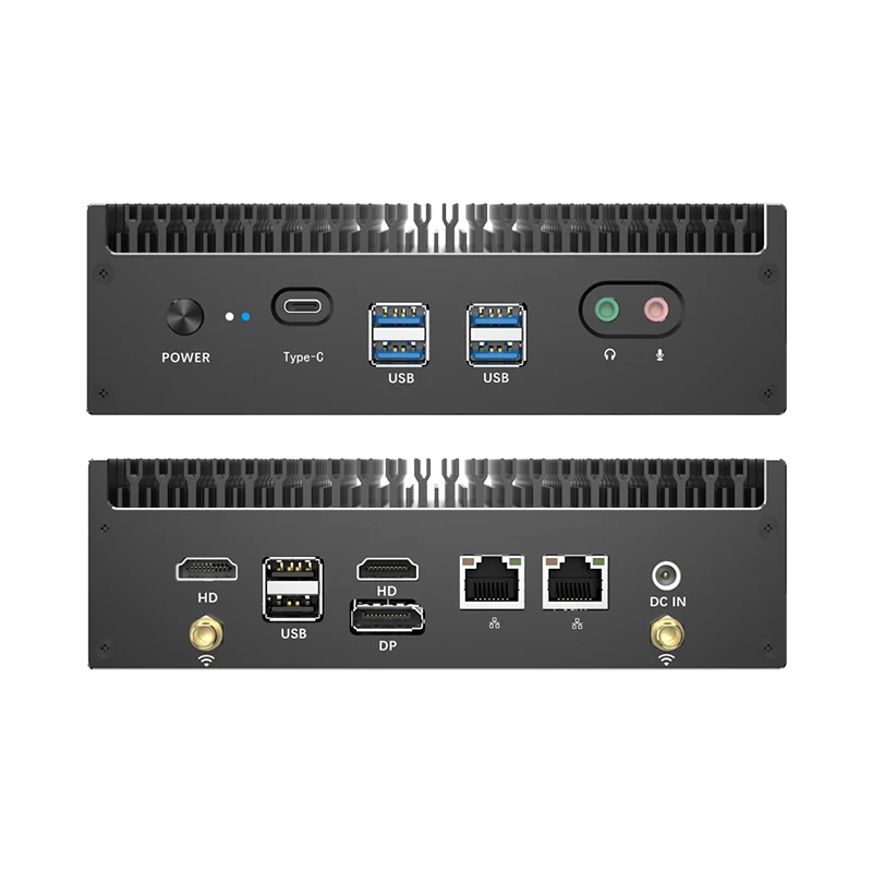 インテル Core i7-1355U ミニPC Linux/Pfsense対応 WiFi搭載 オフィス/家庭用コンピューター 4xUSB3.0 2xUSB2.0 2xHDMI2.0 1xTYPE-C 1xDP