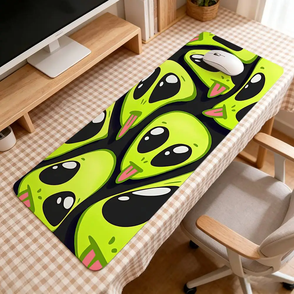 Aliens And UFOs Kawaii Mouse Pad Large Rubber Keyboard Mouse Carpet Anti-slip Gamer Mouse Pad Laptop HD PC Mousepad
