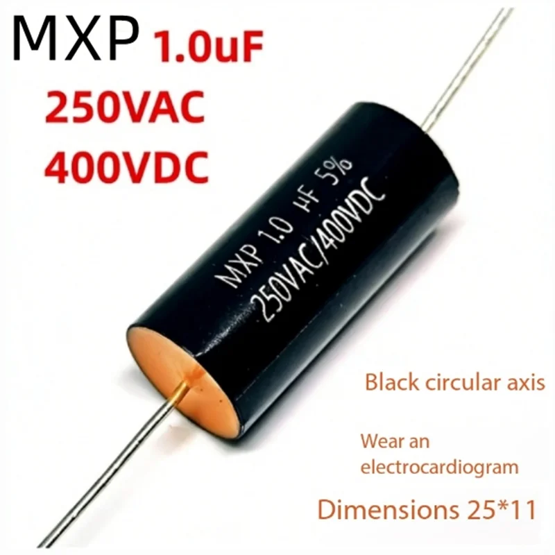 2PCS MXP 250VAC/400VAC Axial Through-hole Audio Capacitor 1UF 1.5UF 2.2UF 2.7UF 3.3UF 4.7UF 5.6UF 6.8UF 10UF 12UF 15UF 18UF 20UF
