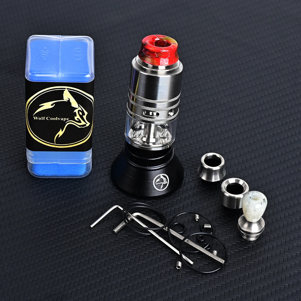 Wolfcoolvape Taifun GX Style RDTA Rebuildable Dripping Tank Atomizer 316SS + Glass 4.0ml 23mm atomizer do e-papierosa