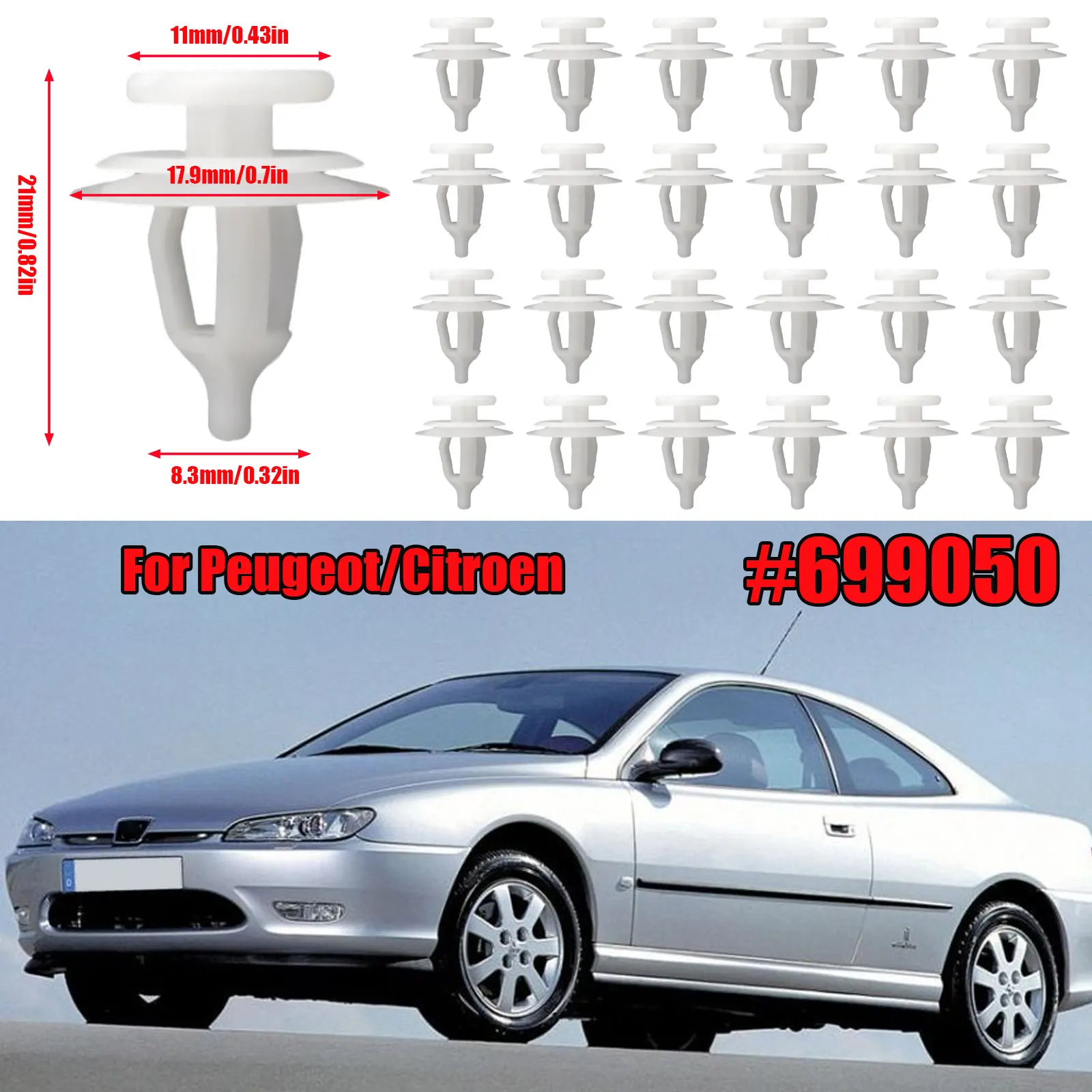 Interior Door Card Trim Lining Clips 699050 FOR Citroen Xsara Berlingo ...