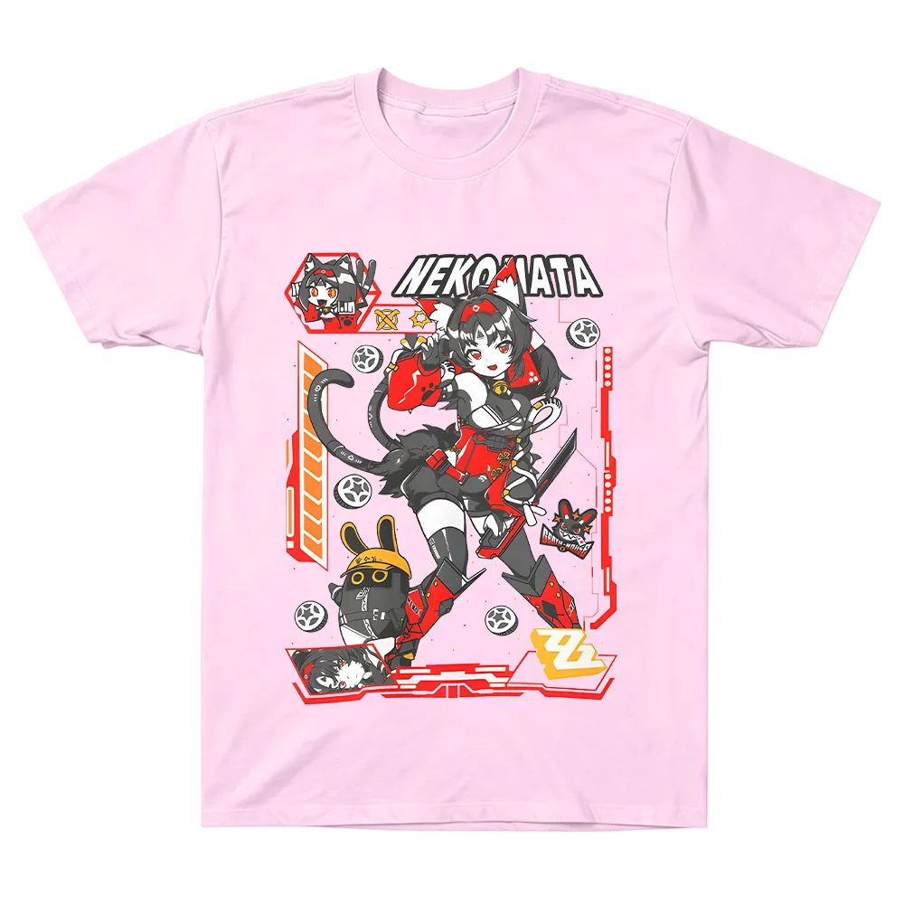 Nekomata Zzz T Shirts Zenless Zone Zero T-shirts Unisex Ultra Cotton Tee Fashion Women Men O-neck Loose Short Sleeve Clothes