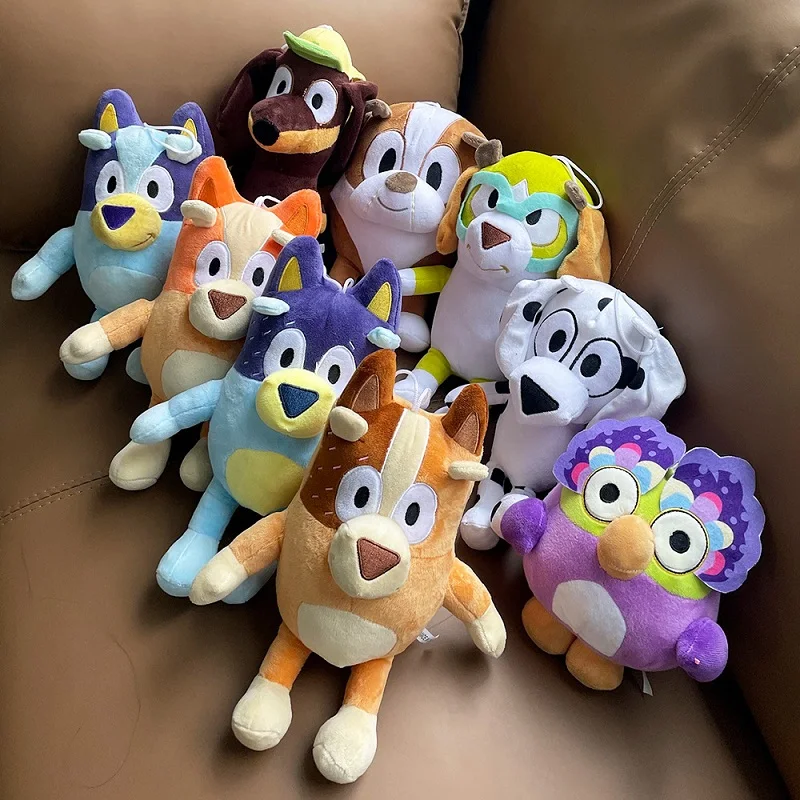 Bluey Plush Toys Bingo Family Cartoon Stuffed Plush Dolls 9 Styles Anime Figure 21-30cm Kawaii Plush Children's Gift Xmas Toys