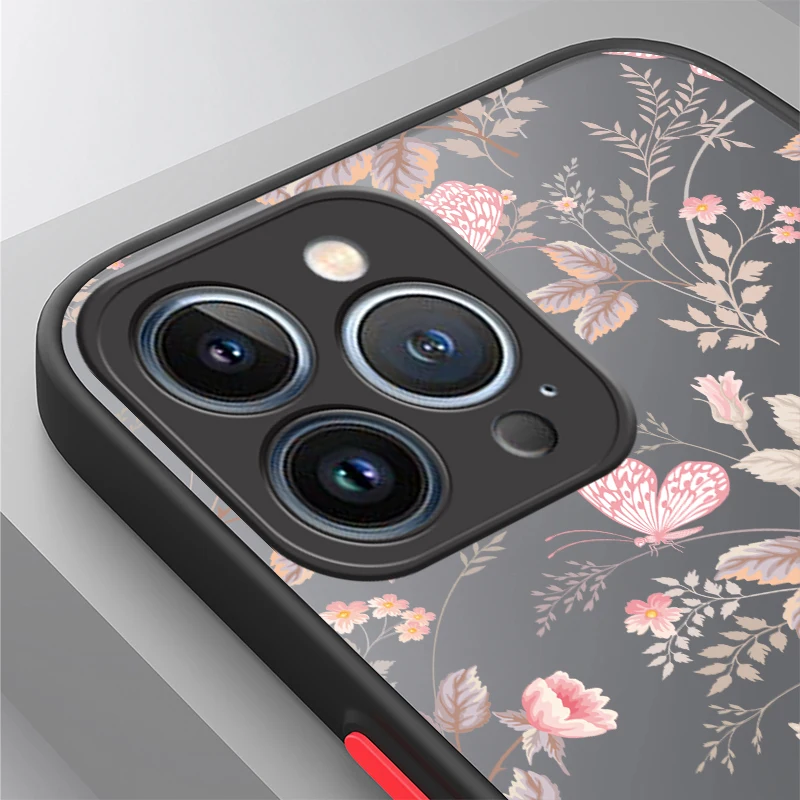 Casing HP iPhone 17 Pro Max Motif Bunga Silikon Untuk Magsafe, Casing iPhone 16 15 13 12 14 11 17 Pro Max, Cover Magnetik Air