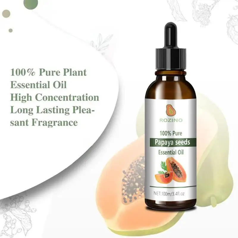 Óleo Essencial de Papaya Pure Plant, Óleo de Massagem para Relaxamento Corporal, Apertamento da Pele, Gua Sha, 100ml