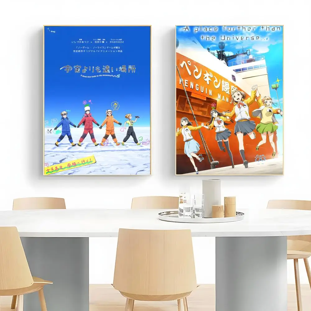 Adventure Anime A-A-Place-Further-Than-The-Universe Poster Frameless Peel-and-Stick Removable Wall Art Print