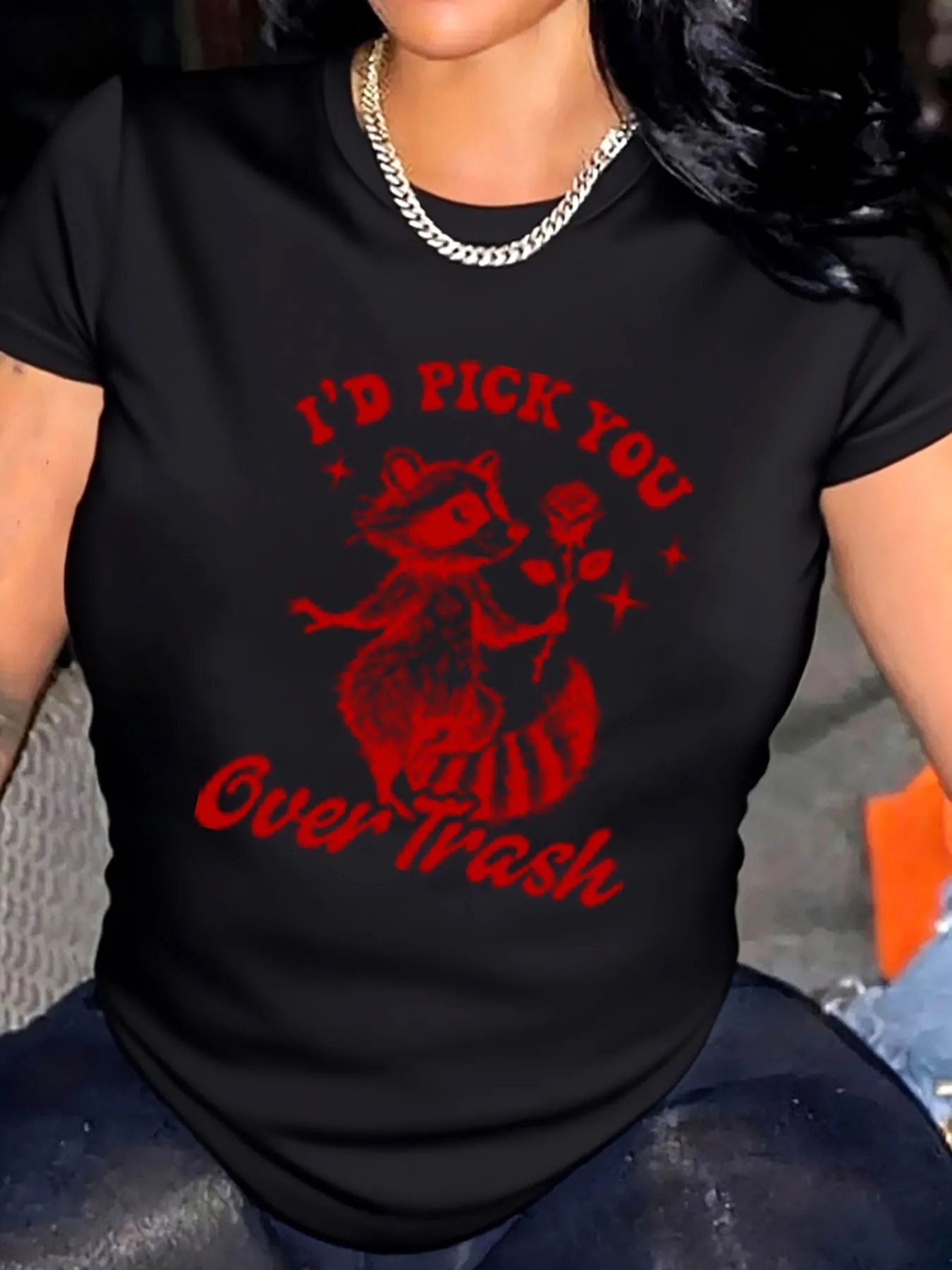 

Женская футболка больших размеров с леопардовым принтом на день Святого Валентина для улицы