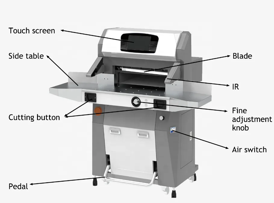 Machine de découpe de papier de programmation hydraulique silencieuse, coupe épaisse de 10CM avec protection photoélectrique