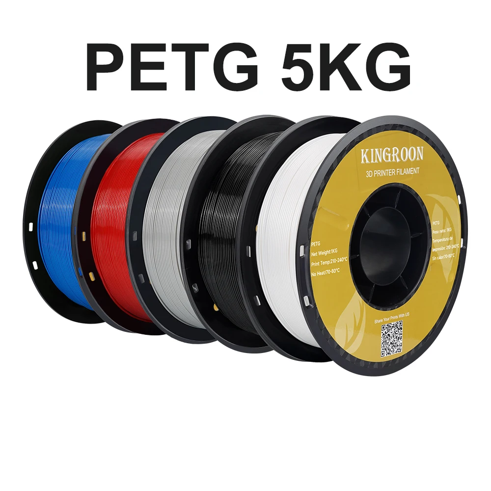 KINGROON 5KG PLA TPU PETG Filament Mix Kleur 1.75mm 3D Printer Plastic Zonder Luchtbellen Spoel 3D Printmaterialen Groothandel