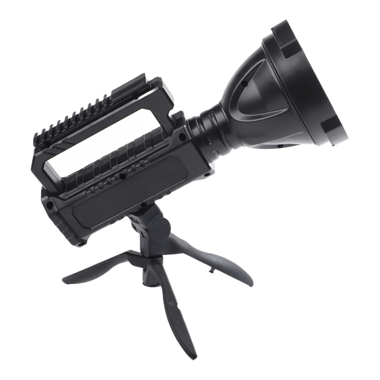 Rechargeable LED Flashlight 200 000 Lumens with Triangular Stand for Long Range Illumination in For Outdoor Settings