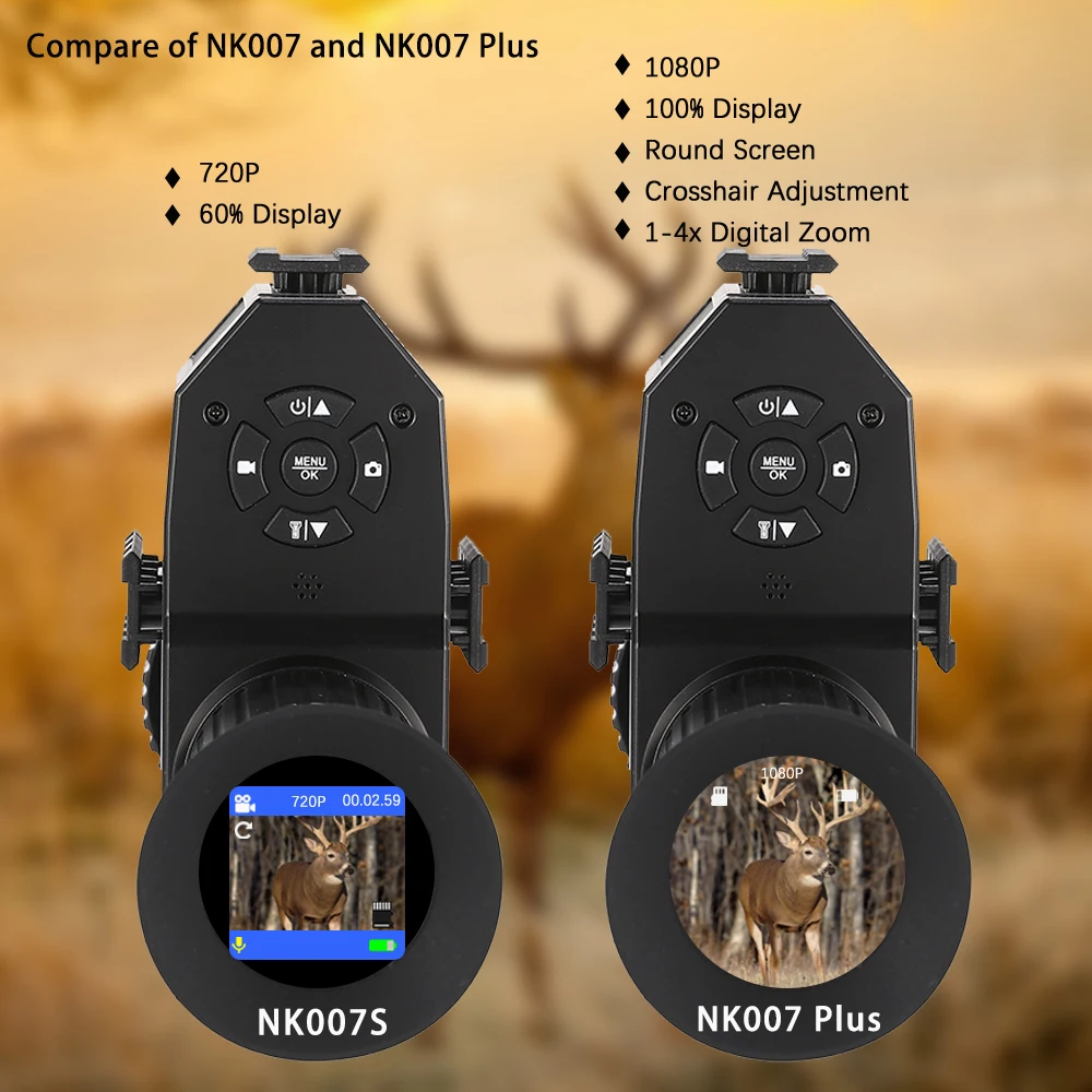 Ziyouhu Nieuwe Digitale Hd Nachtzicht 720P/1080P Videocamera Kruiscursor Optiek Infrarood Monoculaire Achterkant Toevoegen Op Telescoopjacht