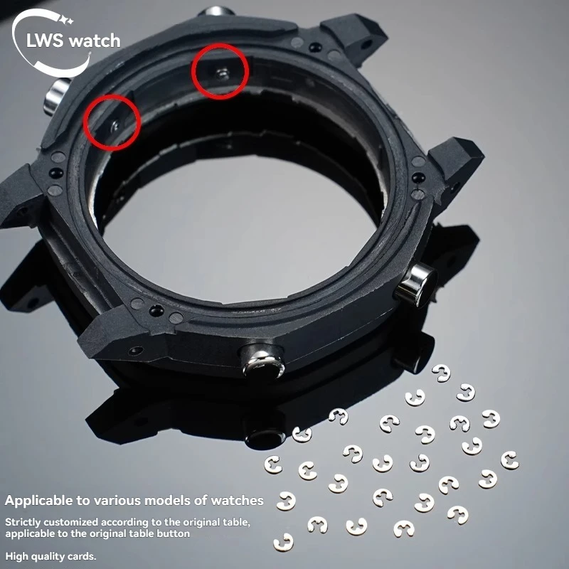 Watch Button Spring Washer Sealing Ring for Casio DW-5600 GA110 GM2100 GMW-B5000 GA-2100 E-type Snap Shaft Retaining Ring