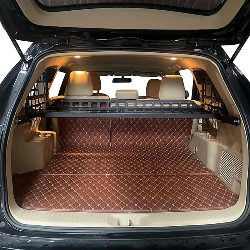 Für Toyota Highlander 2014-2019 Autozubehör Modulares Aufbewahrungs-Molle-Panel Regal Gepäckträger Kofferraum-Organizer Aluminium