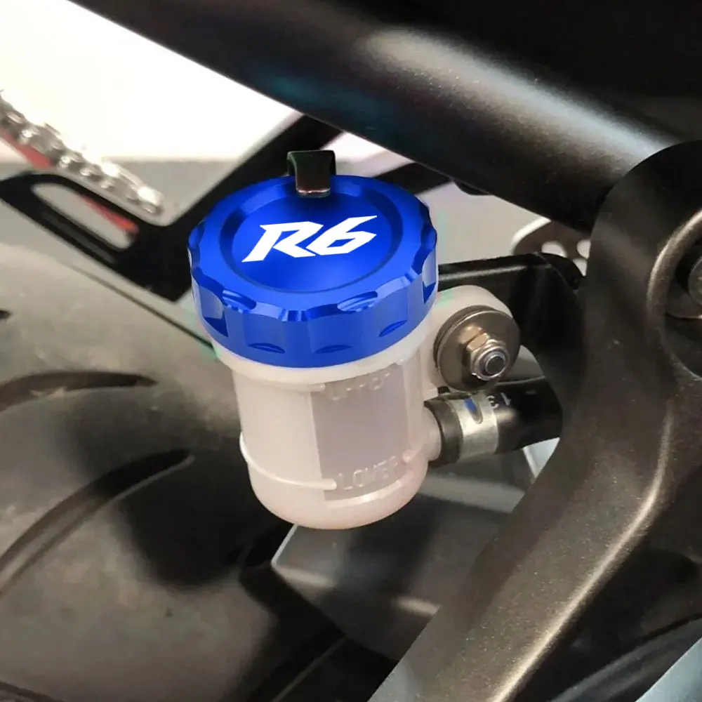 For Yamaha R6 YZF-R6 R1 YZF-R1 Motorcycle CNC accessories Rear brake Fluid Cylinder Master Reservoir Cover Cap