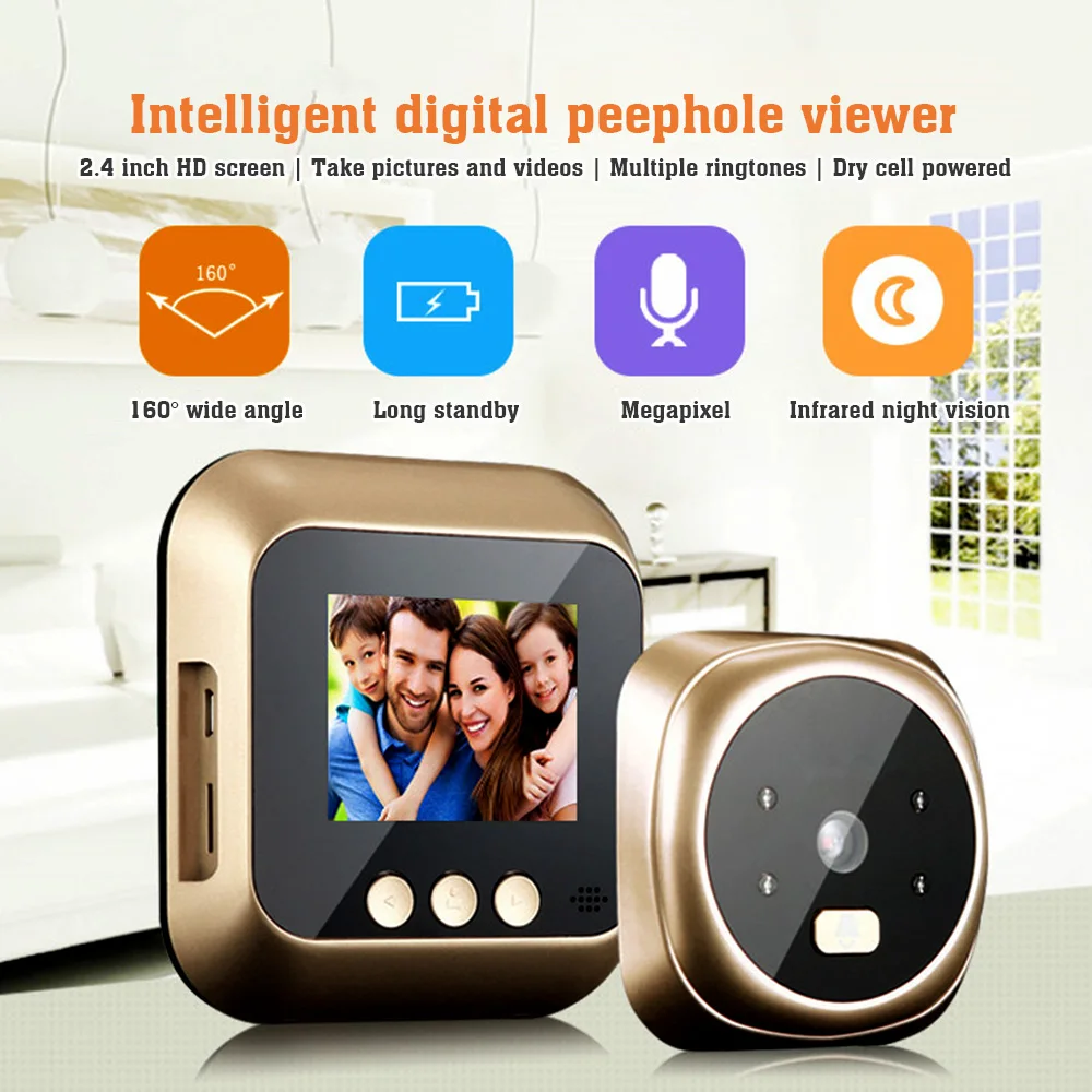 Doorbell Door Viewer Camera Door Peephole with Wireless Monitor View Available Digital Photo Shooting Digital Door Monitoring