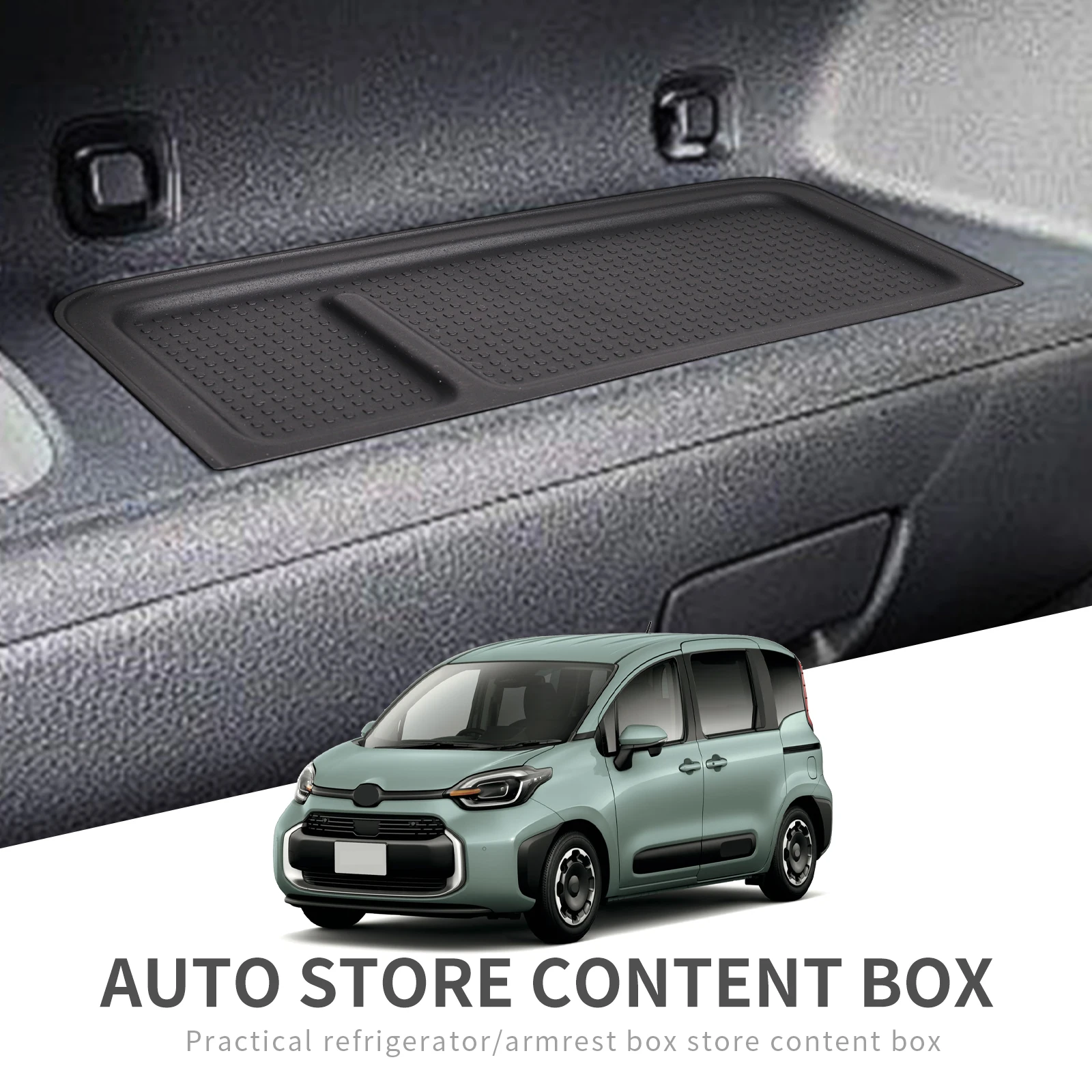 

Smabee Co-pilot Dashboard Storage Box for Toyota Sienta 2022 2023 Car Tray Organizer Accessories Stowing Tidying Black