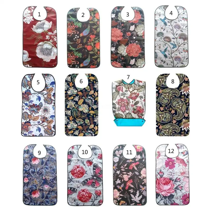 Adults Anti-oil Bib Elderly Aged Mealtime Cloth Protector Senior for Citizen Apr