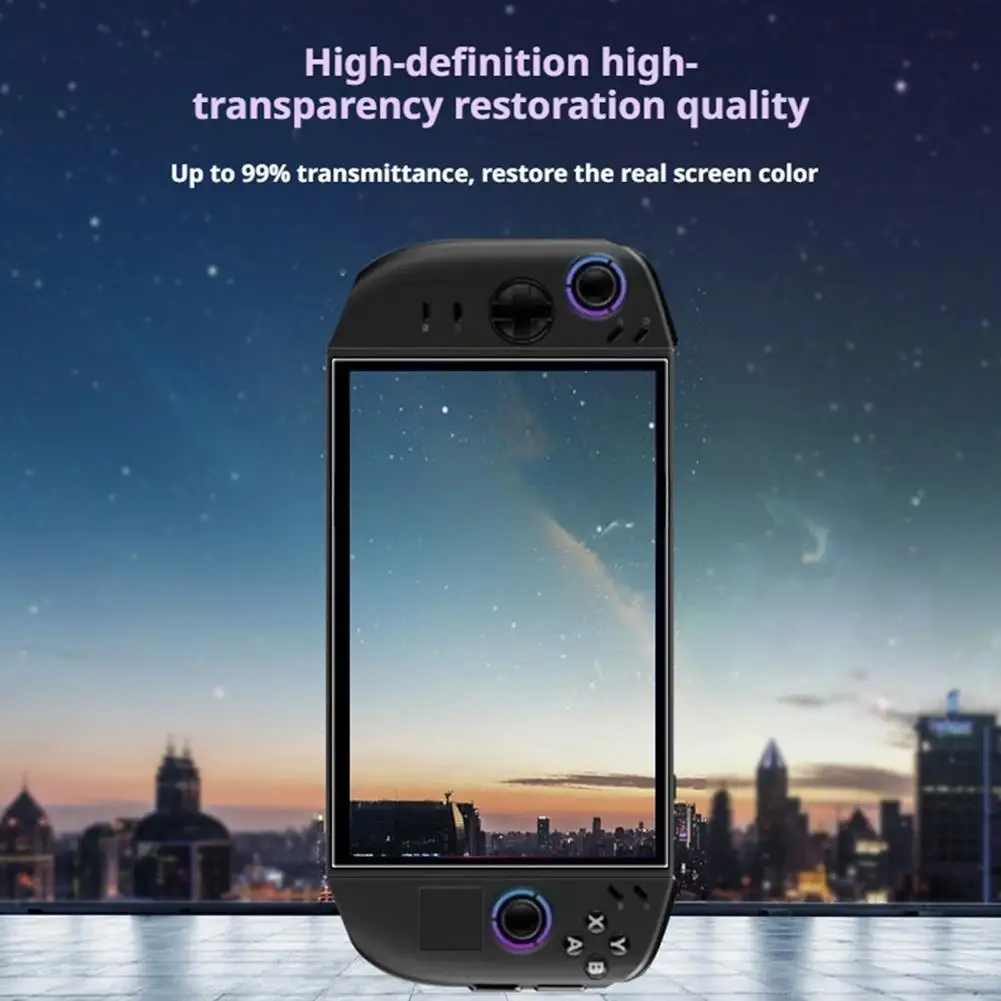 واقي شاشة من الزجاج المقسى لوحدة التحكم المحمولة Legion GO 2، حافة 4D مضادة للخدش تغطية كاملة طبقة شفافة عالية الدقة