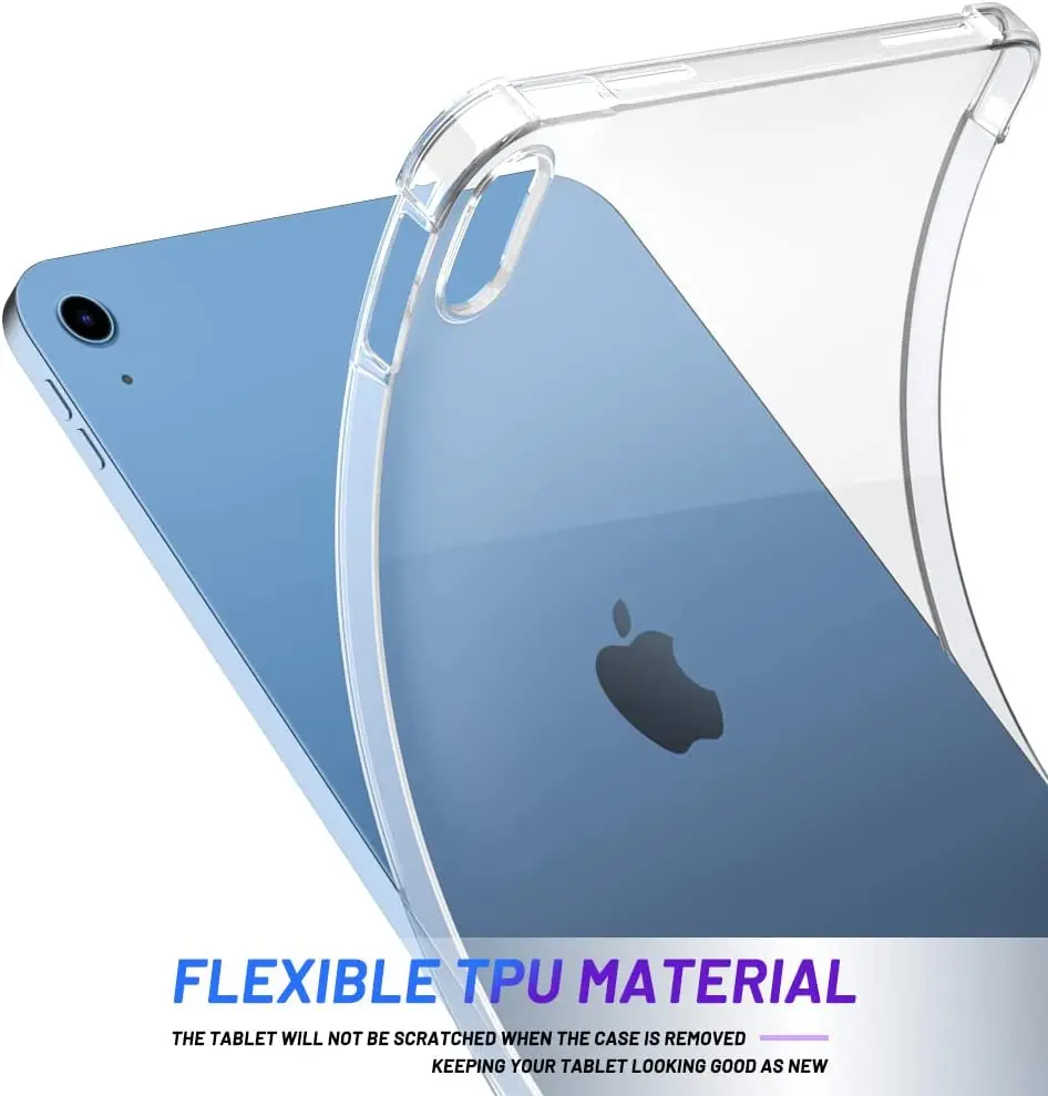 Casing Tablet untuk Apple iPad Air 2 3 4 5 mini 6 7 8 9 10 9.7 10.2 10.9 5/ke-6 ke-7 8th Gen ke-10 penutup belakang cangkang silikon lunak