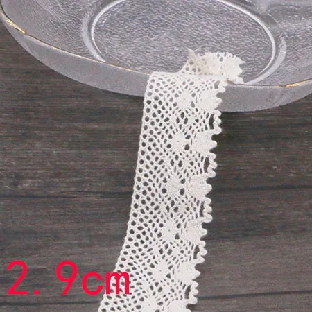 10 yard 7mm-4.2cm bianco colore beige filo di cotone ricamo pizzo fatto a mano fai da te artigianato abbigliamento accessori per cucire