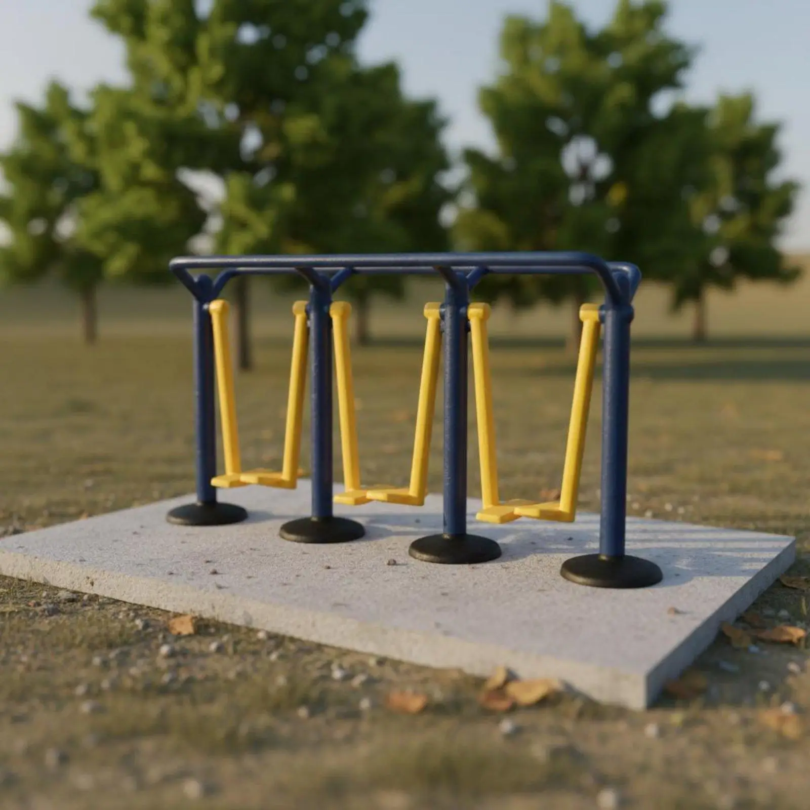 1/64 Scale Park Exercise Machines Equipment Realistic Design Miniature Outdoor Exercise Equipment Highly Detailed Diorama
