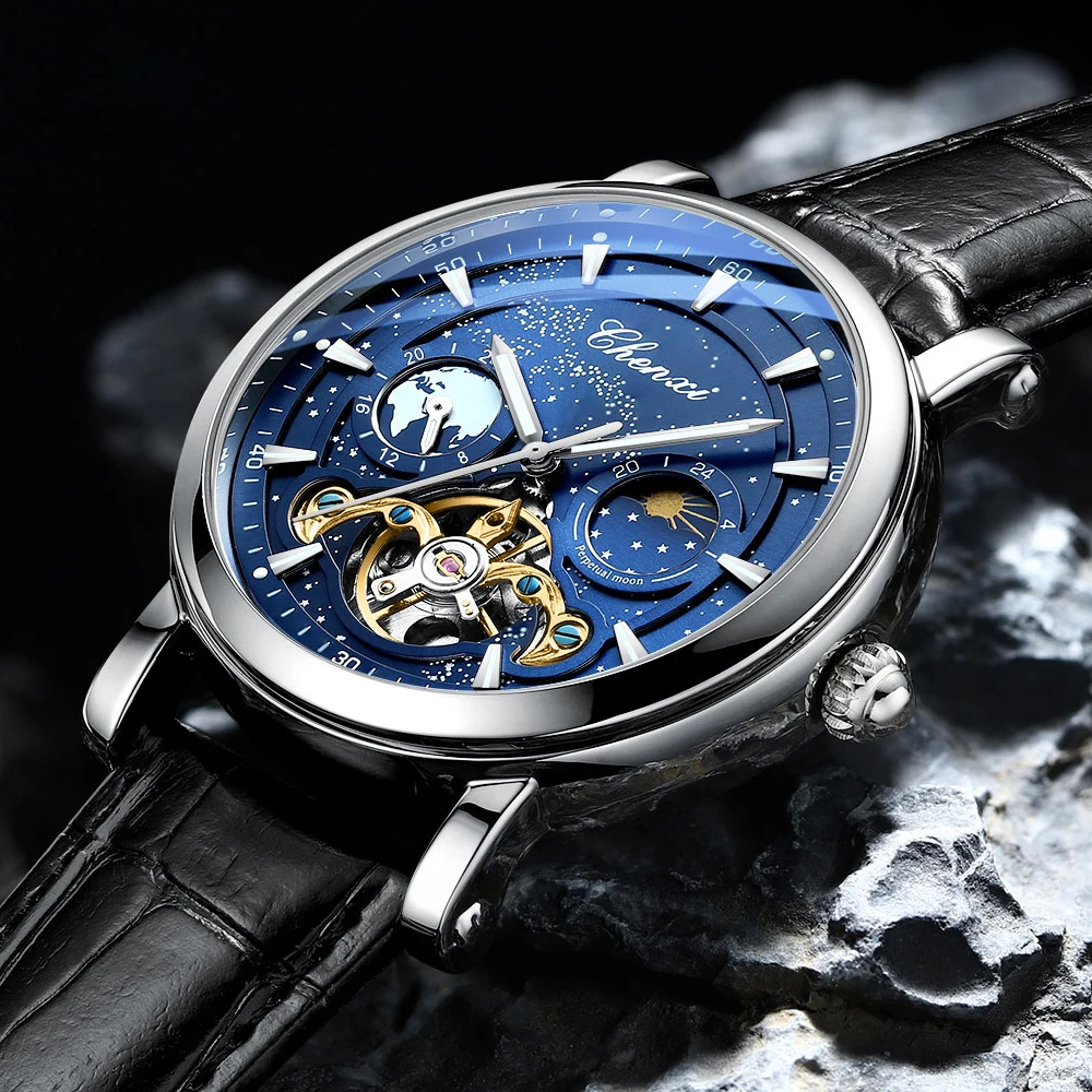 CHENXI New Men's Automatic Wat - đánh giá và giá Leather Watch Band Men