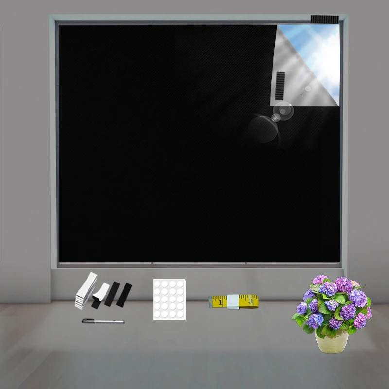 قماش مظلة 3x1.45 م فضي أسود. حجم كبير. يمكنك قطع الشكل بحرية. التثبيت والتفكيك كلاهما بسيط.