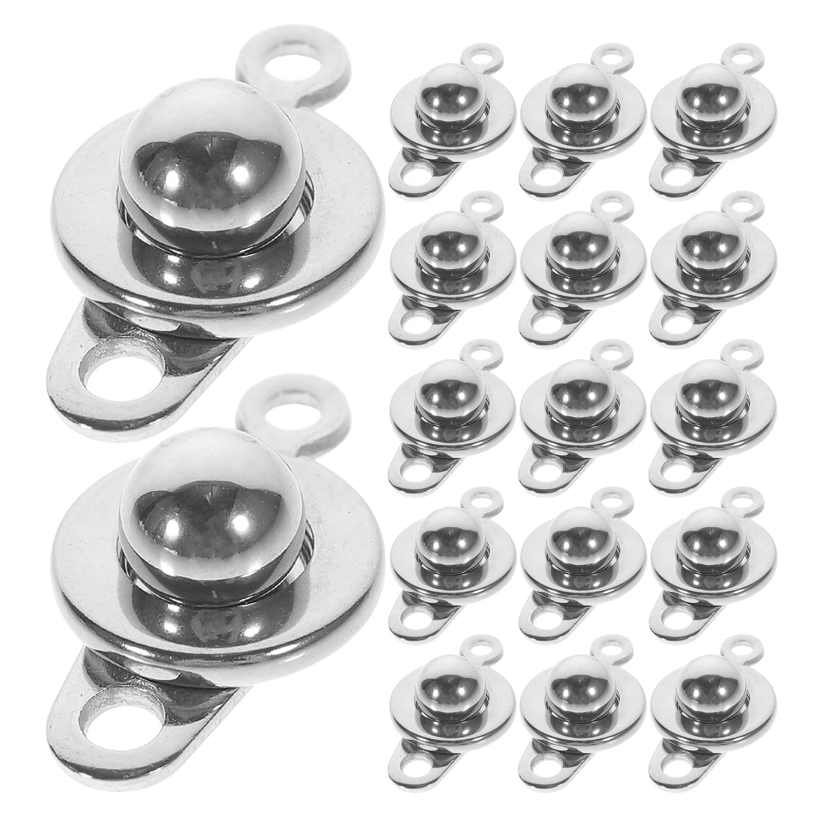 

20Pcs Bracelet Connectors Clasp Stainless Steel Snap Button Clasps for Jewelry Making Necklace Fasteners Craft Closure Set