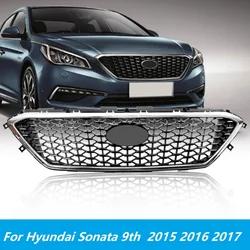 Car Mesh Grill Front Bumper Grille For Hyundai Sonata 9th Generation 2015 2016 2017