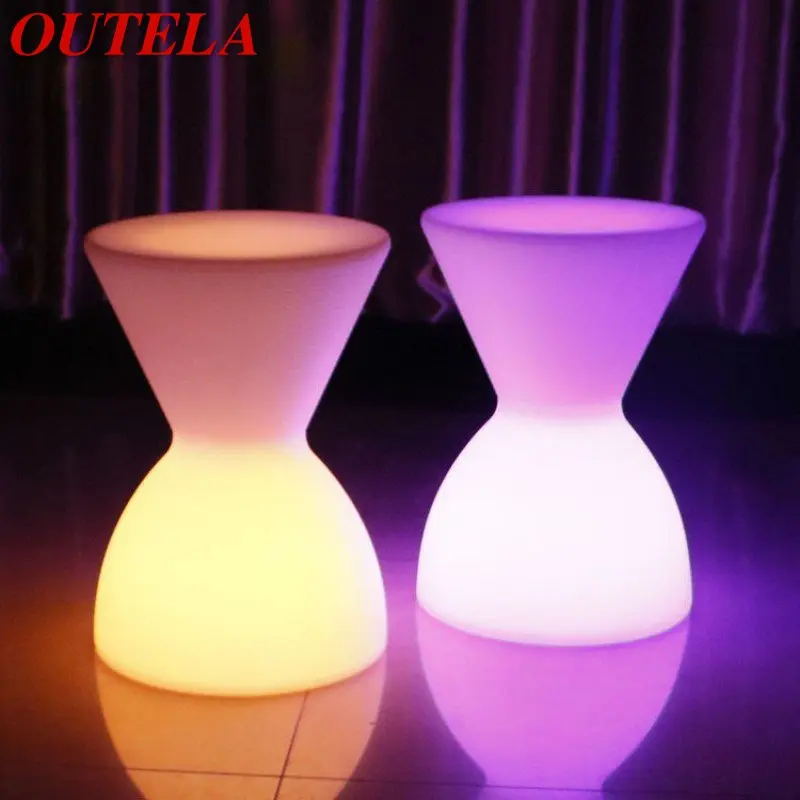 

OUTELA Modern Led Atmosphere Night Light Creative Luminescence Stool Waterproof Decor Bedroom Restaurant Bar With Remote