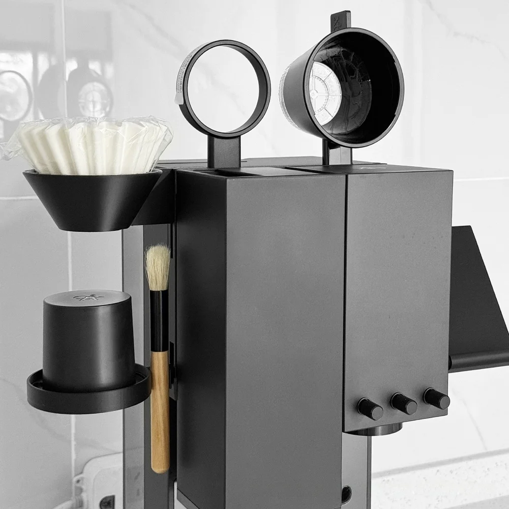 For Bloom Studio Organizer Storage Rack For Filter Cups Chip Cards Brushes Material Black White Compact Desk Shelf