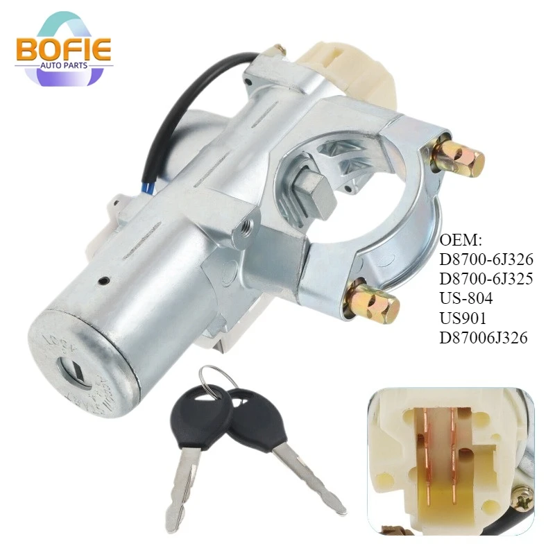 OEM D8700-6J326 D8700-6J325 US-804 US901 D87006J326 Ignition Switch Lock Cylinder For 2000-2004 Nissan Sentra Pathfinder