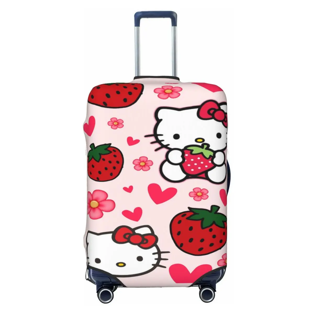 

Чехол для чемодана Custom Hellos Anime Kittys Strawberry, пылезащитный, для путешествий, для чемоданов 18-32 дюймов