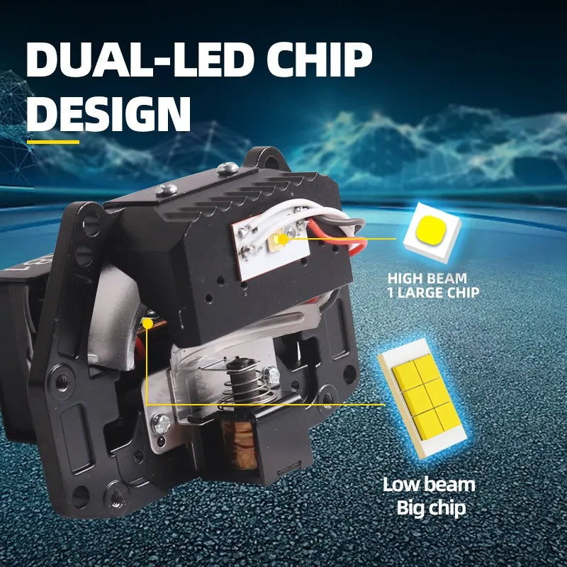 

3 Inch Bi LED Laser Projector Lens Hi Lo Beam 70W 6000K for Car Motorcycle Headlight Retrofit