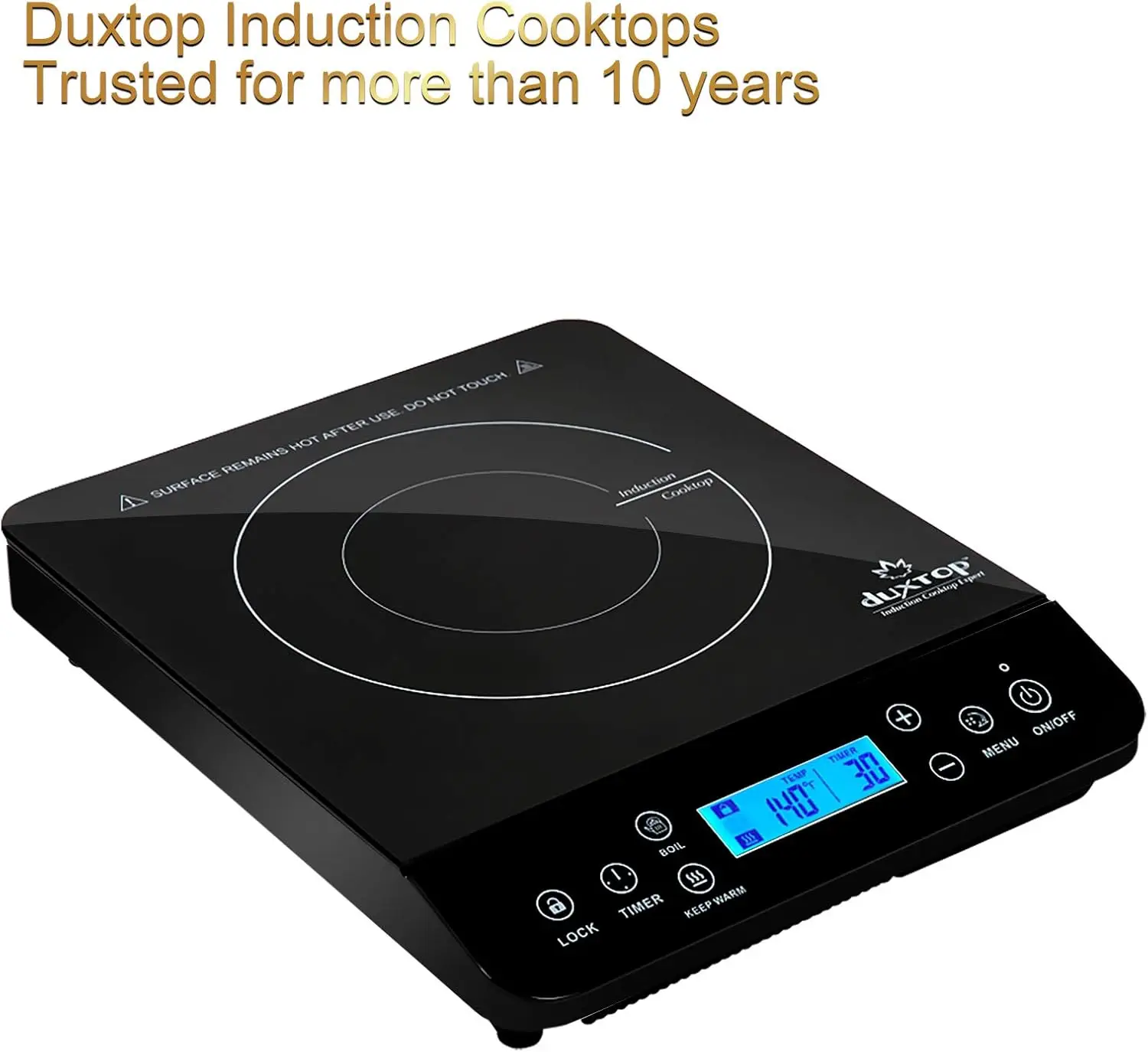 Induction Cooktop, Countertop Burner Induction Hot Plate with LCD Sensor Touch 1800 Watts, Black 9610LS BT-200DZ