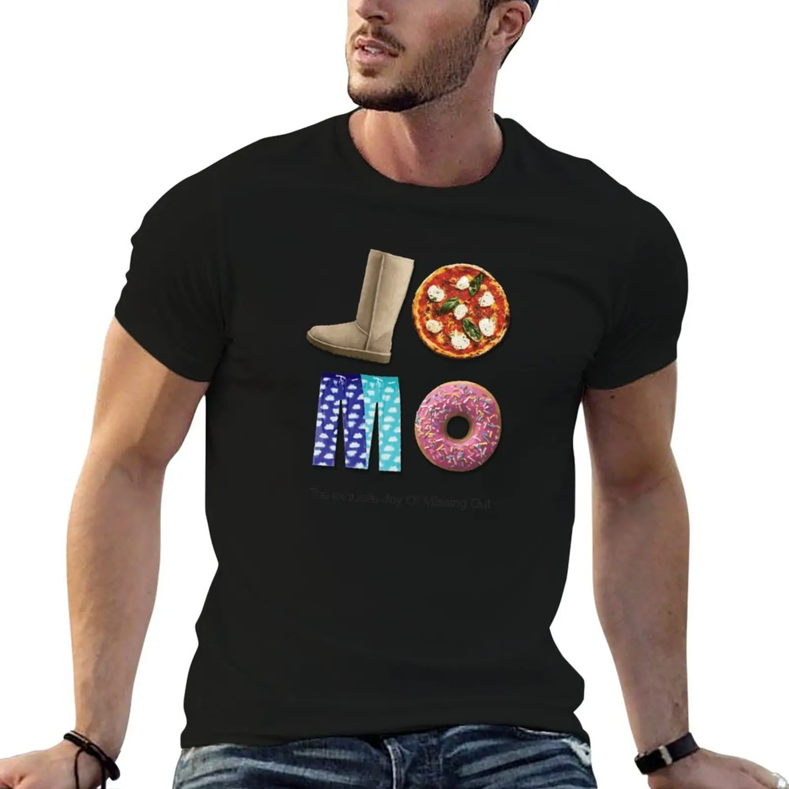 JOMO - The exquisite Joy Of Missing Out T-Shirt graphic t shirt vintage cotton graphic tees t shirt men 100℅ cotton
