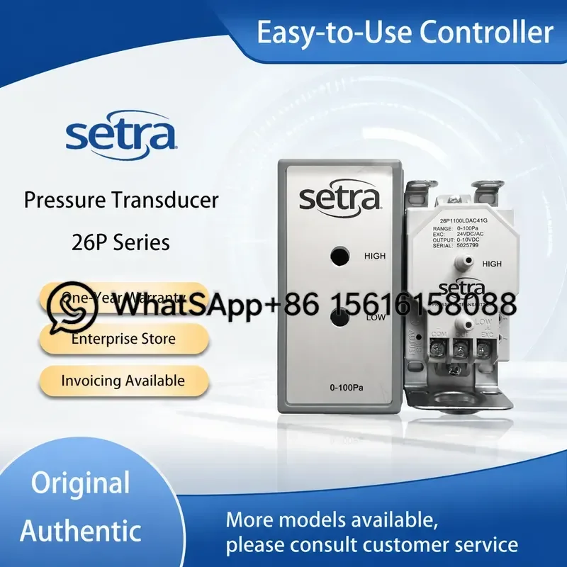 Setra 26P1 Series Micro Differential Pressure Sensor 26P110CLD11A1C 26P1100LD11A1G High Precision Industrial Transducer for