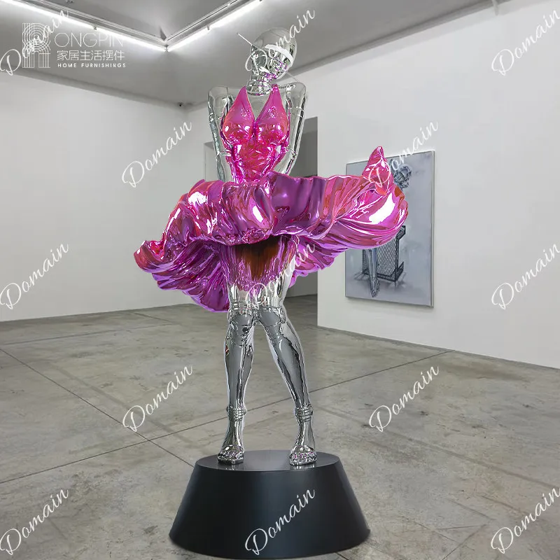 Creative KTV Bar Mechanical Ji Ornament Large Electroplating Empty Mountain Foundation Decoration Trend FRP Soft Decoration