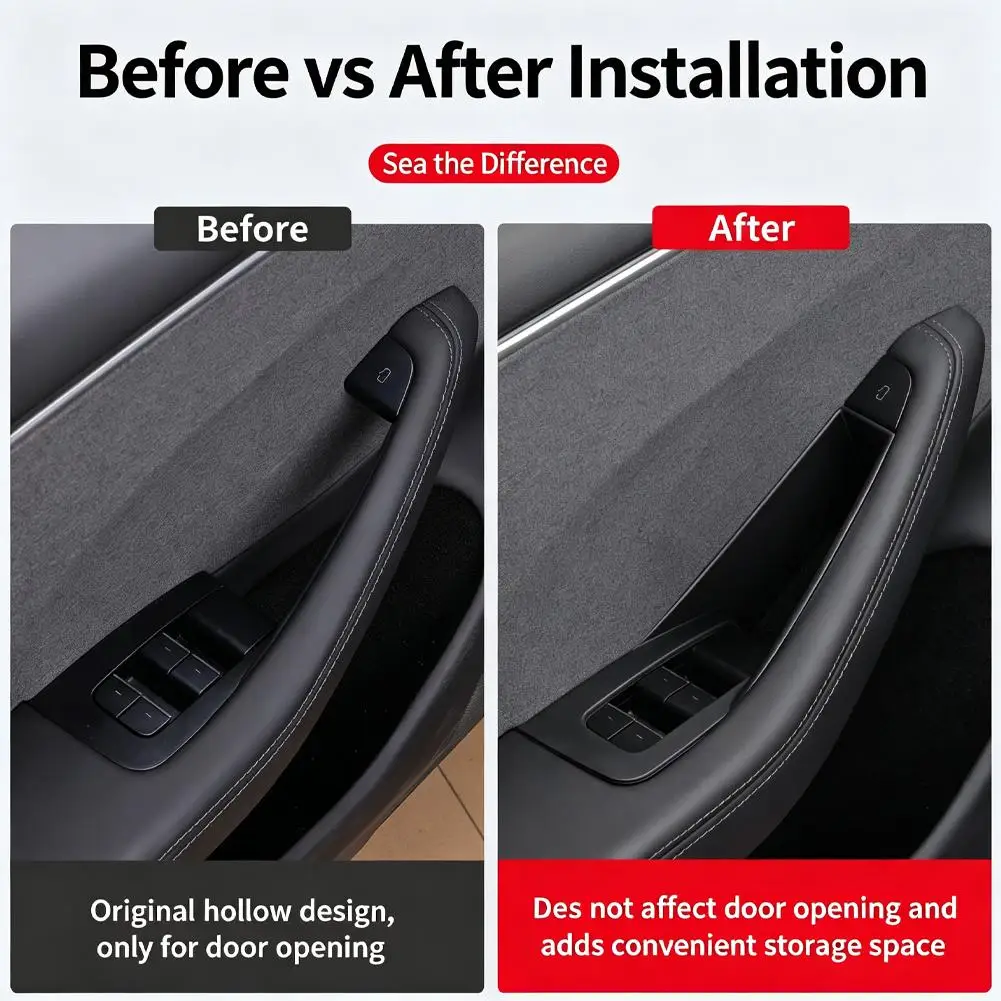 Für Tesla Model 3 Y YL Juniper Highland 2020-2026 Türgriff-Aufbewahrungsbox Organizer-Ablage Zubehör – Detail 11