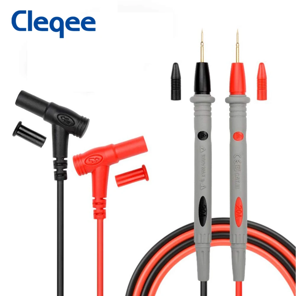 Cleqee Multimeter probes sharp needles test leads kits probe for digital multimeter cable feeler for multimeter  4mm Banana plug