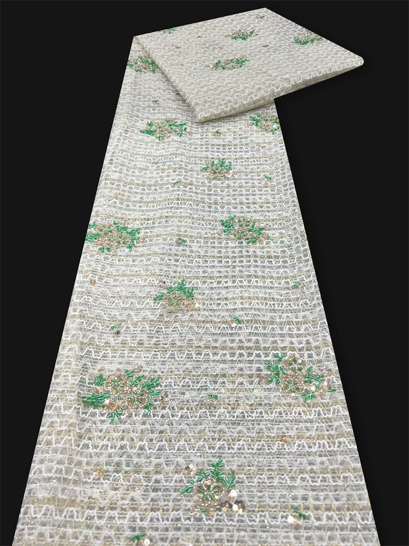 

1yard Hot selling Dress wedding cheongsam fabric for clothing Gold thread diamond dot grid sequin embroidery lace fabric