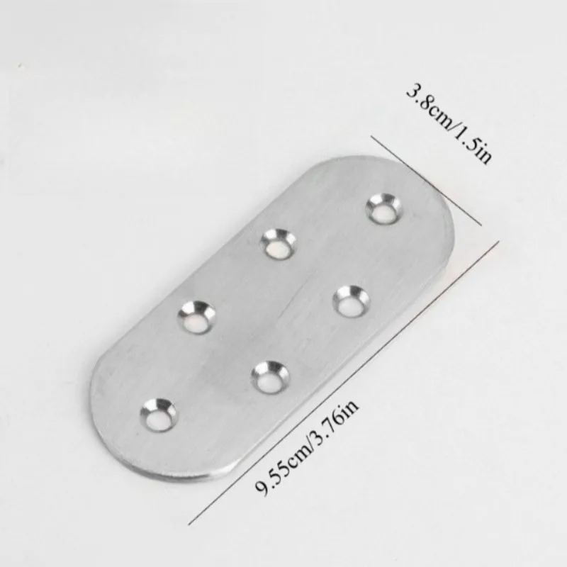 Single-piece Thickened Stainless Steel Connector Plate for Drawer Shelves Wall Corner Bracket Support Furniture Fixing Hardware