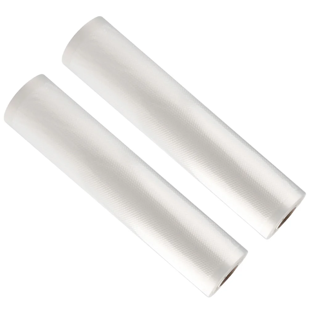 

2pcs 2 Rolls Vacuum Sealer Storage Saver Vacuuming For Food Preservation Reusable Freezer Storage Bags Tear Notch High Temp