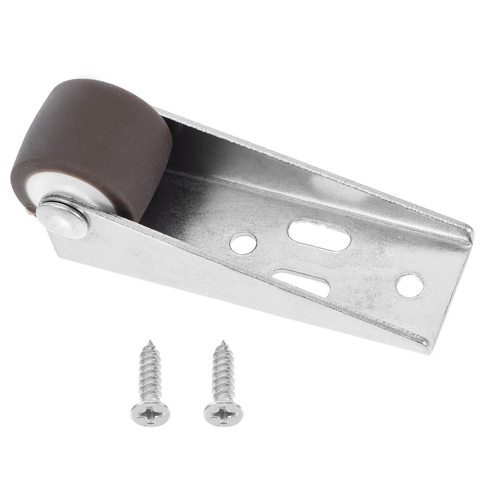 Low Profile Door Bottom Sliding Caster Wheel for Sagging Wood Doors – Fixed Side Mount Support, Smooth Rolling