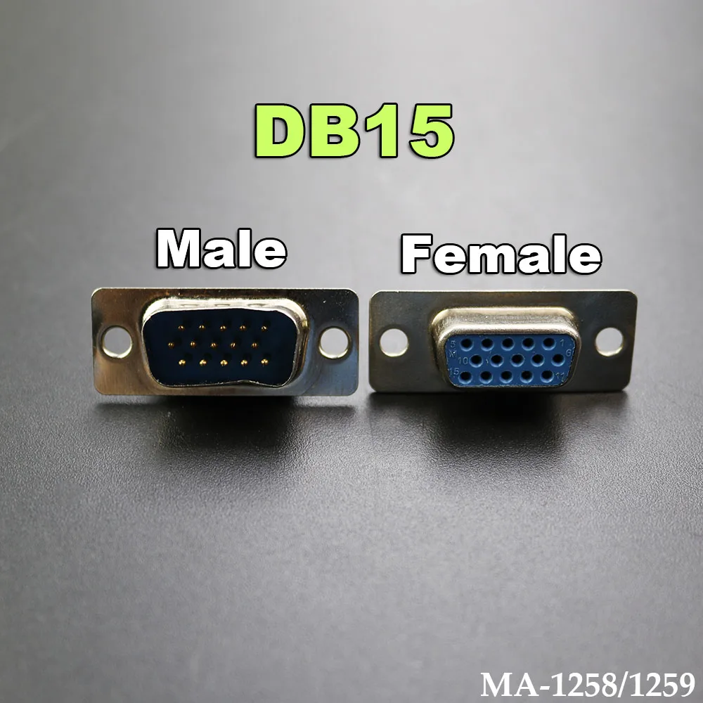 DB9 DB15 Hole/Pin Male Female Welded Connector RS232 Serial Port Socket DB D-SUB Adapter 9/15 Pin